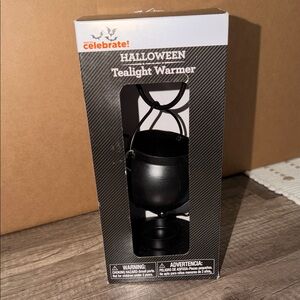 Black Cauldron Halloween Tealight Warmer